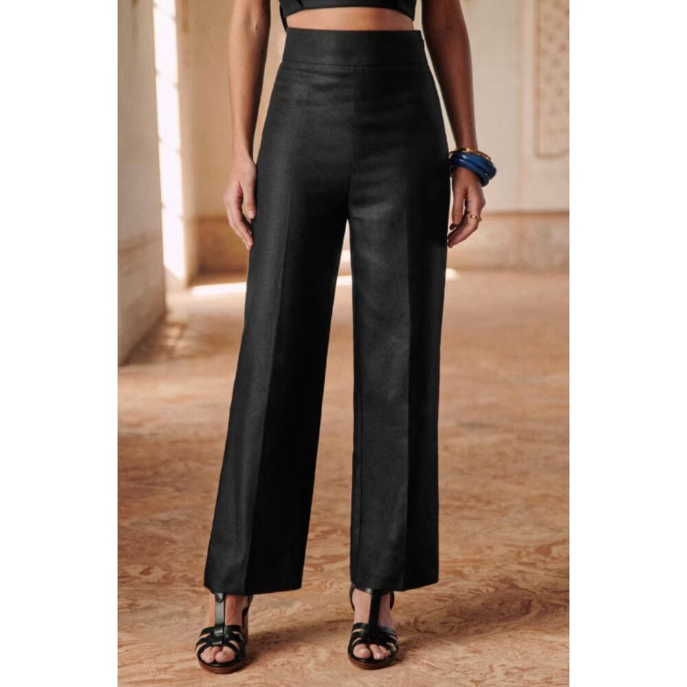 NWT Sezane Noir Jenson Pants size US 2